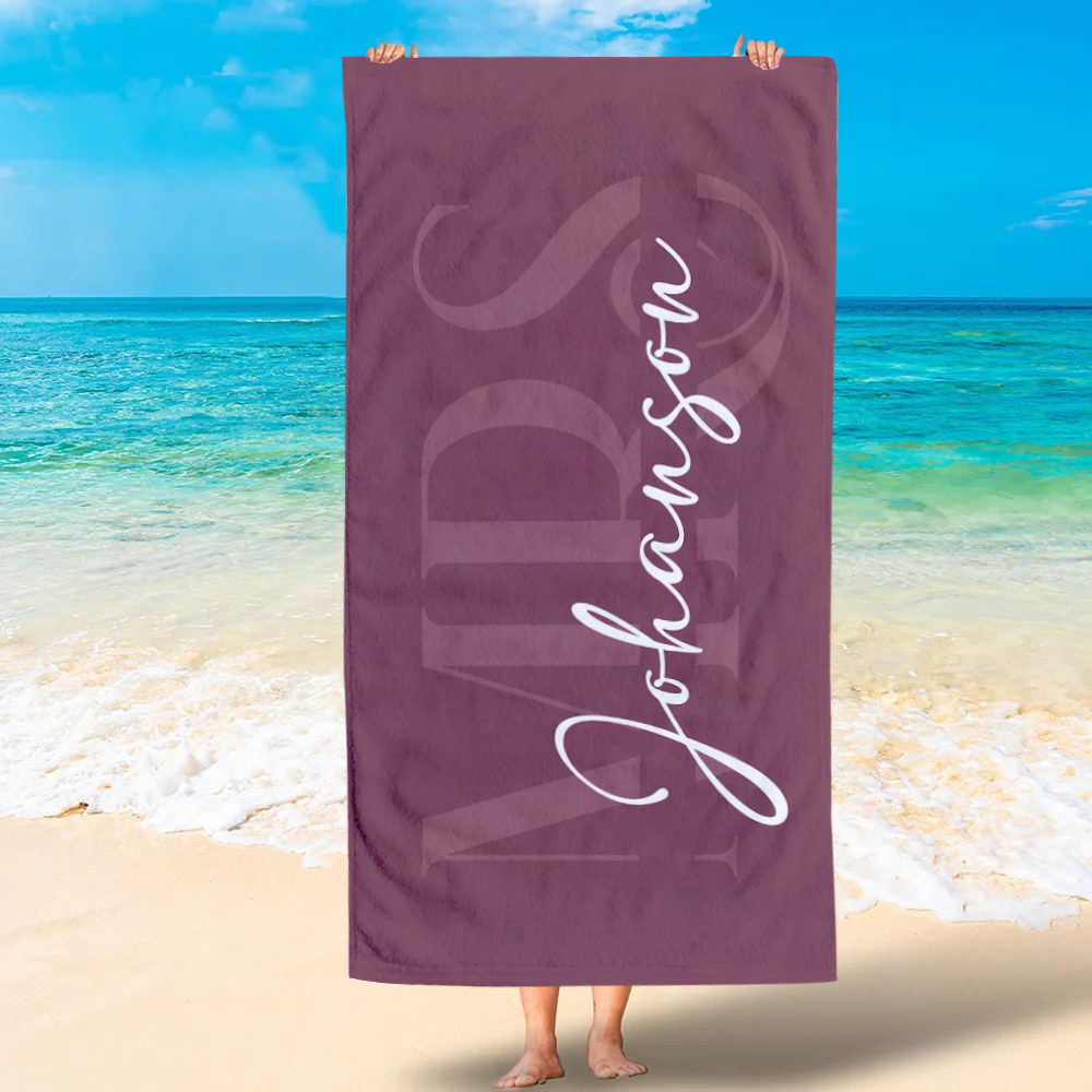 Personalized Couple Beach Towels for Unique & Love | JNSTowel05
