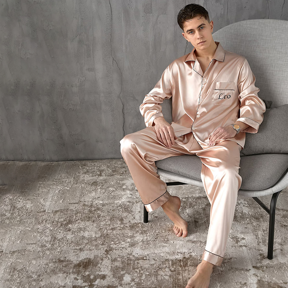 Personalized Mr and Mrs Satin Pajama Set for Unique & Love | JNSCloth53