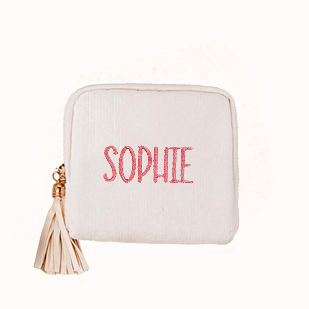 Personalized Embroidered Travel Jewelry Organizer Case for Unique & Love | JNSBag117