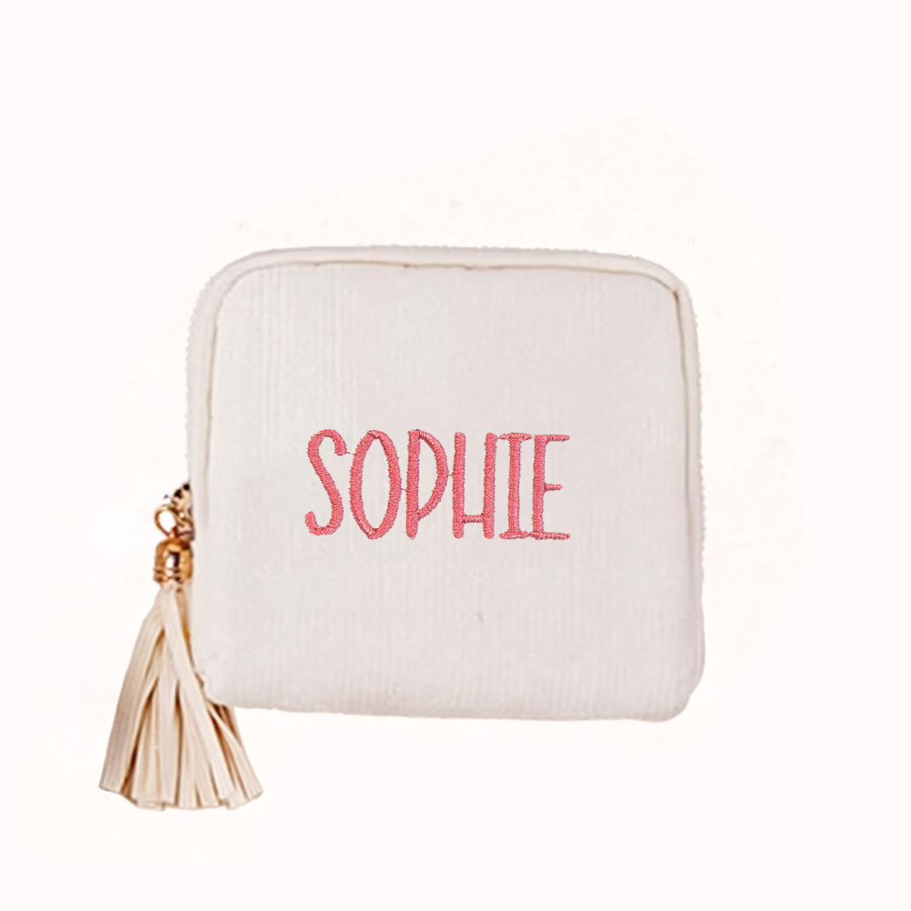 Personalized Embroidered Travel Jewelry Organizer Case for Unique & Love | JNSBag117