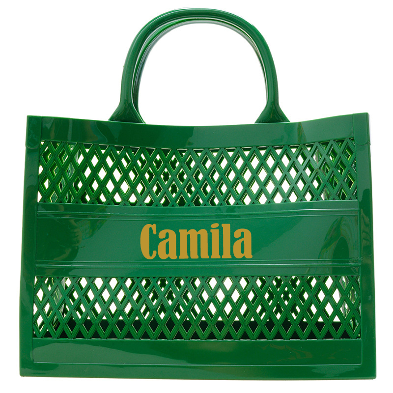 Personalized Name Color Jelly Beach Tote Bag | JNSBag52
