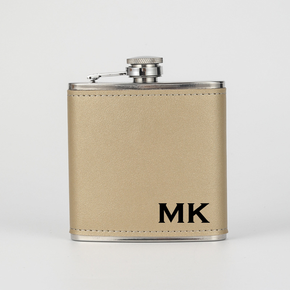 Personalized Monogrammed Leather Flask for Unique & Love | JNSDec99