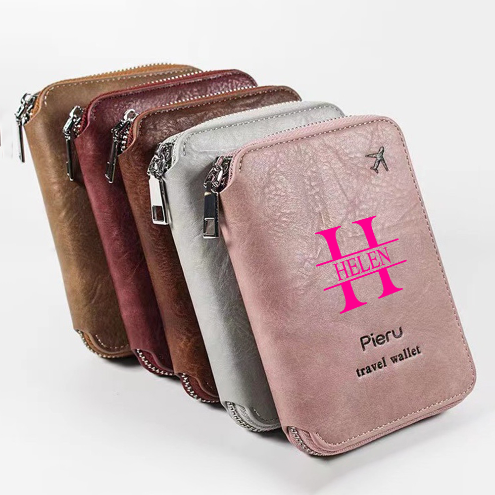 Personalized Monogram Leather Passport Cover with RFID Blocking | JNSCase11