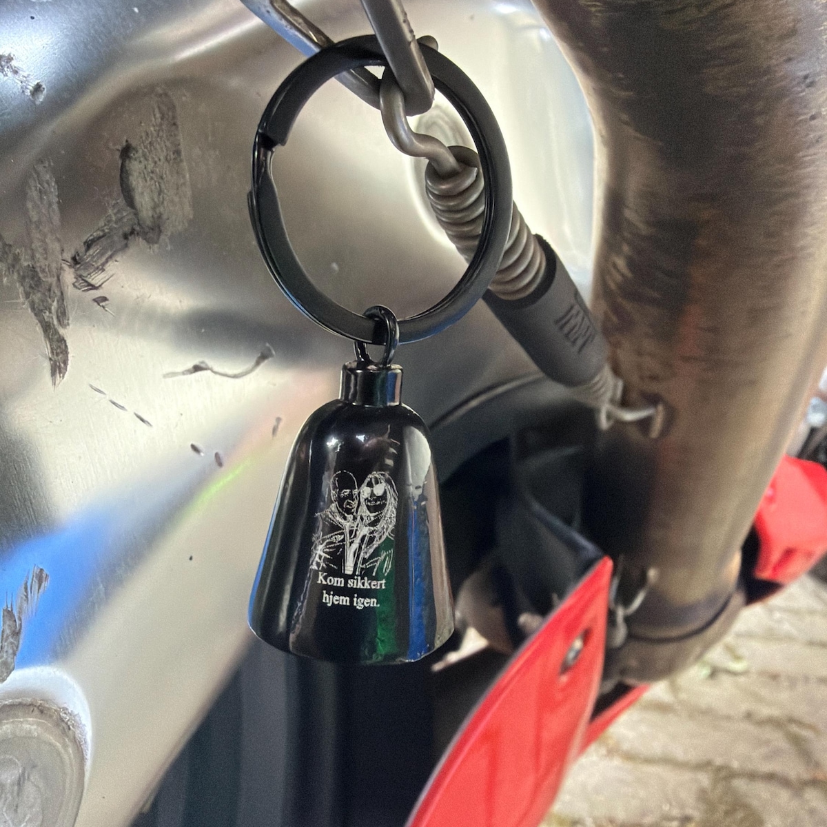 Personalized Photo Engraved Motorcycle Guardian Bell for Unique and Love | JNSDec222
