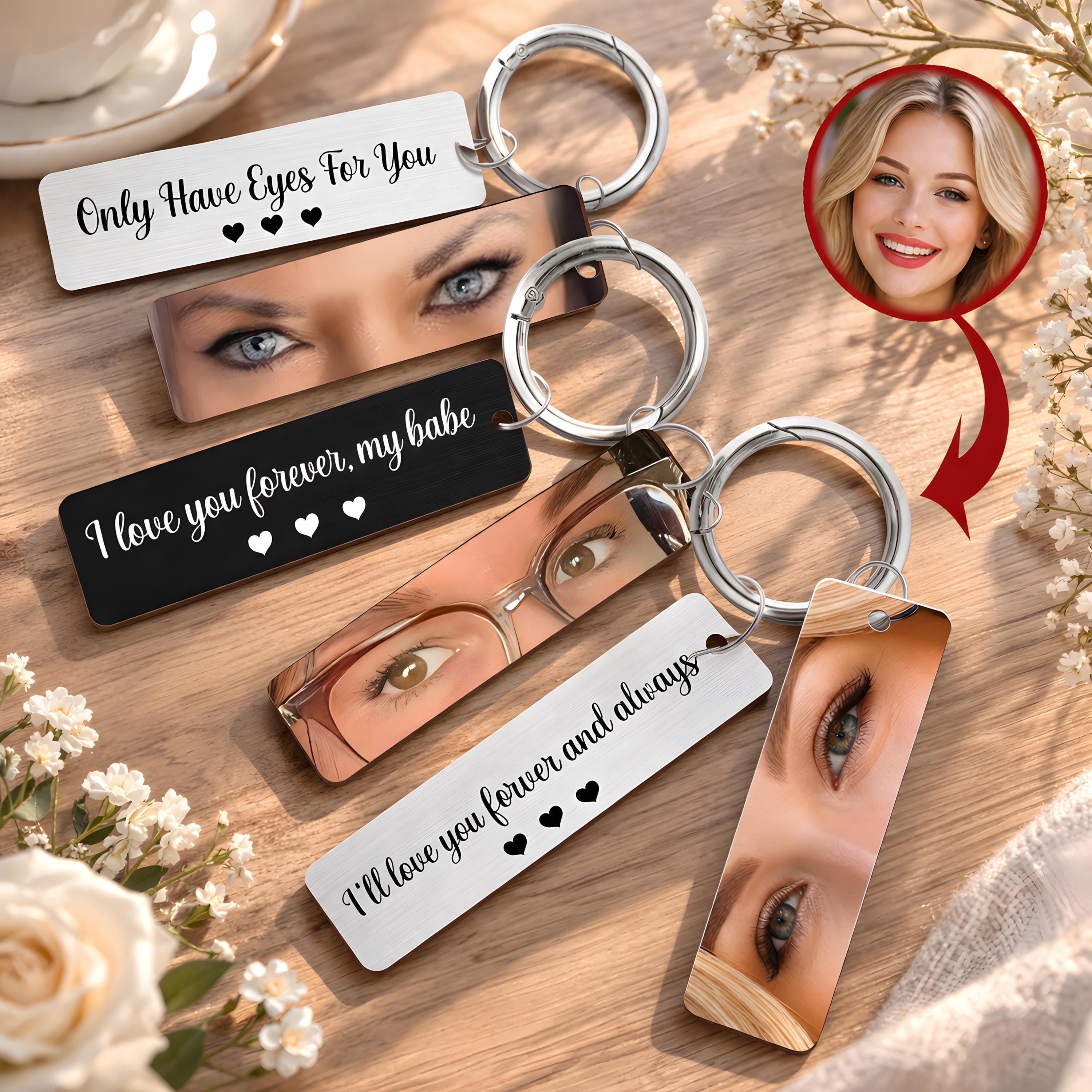Personalized Eye Photo Aluminum Keychain for Unique and Love | JNSDec229