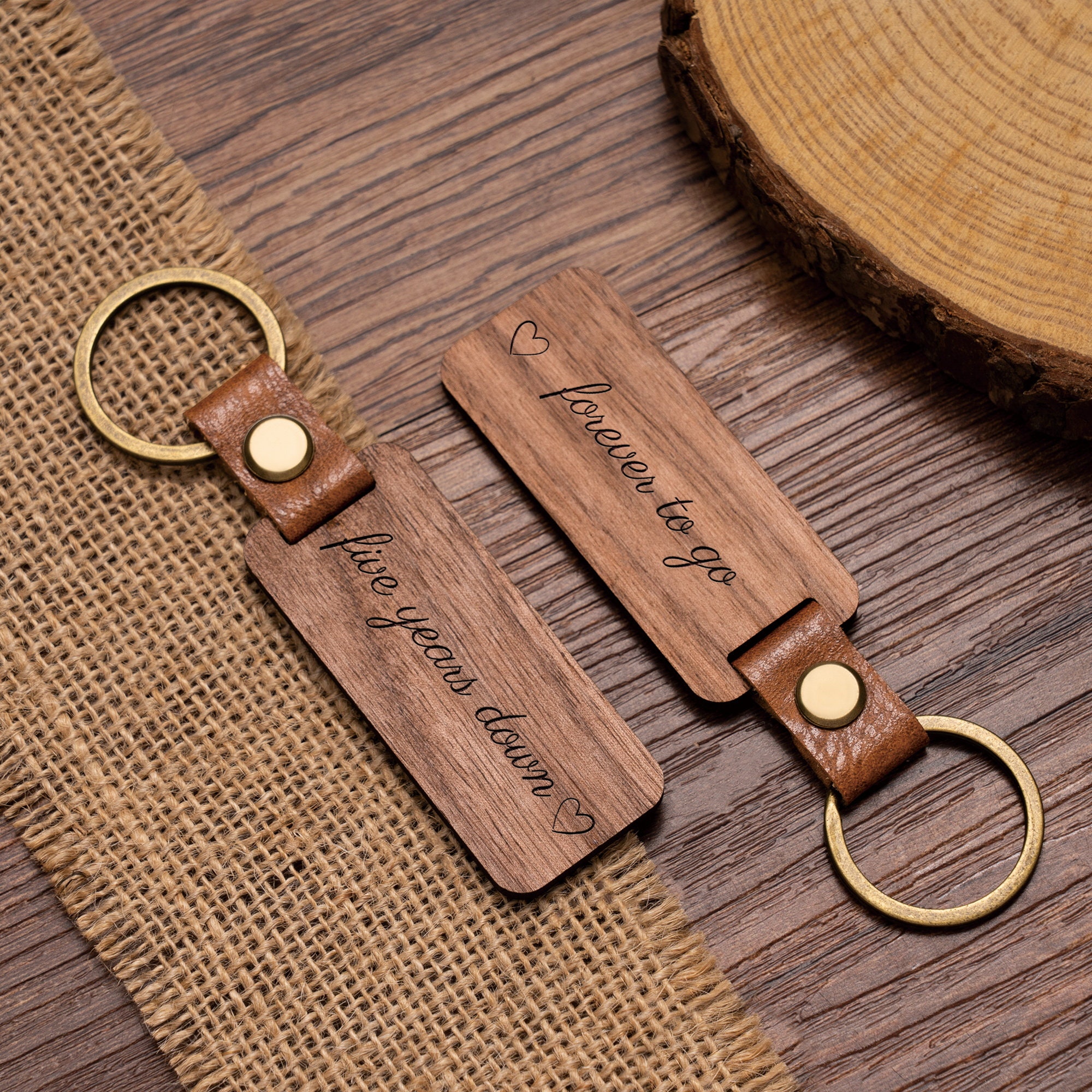 Personalized Wood Couple Keychain for Unique & Love | JNSDec114