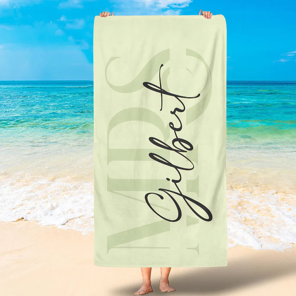 Personalized Couple Beach Towels for Unique & Love | JNSTowel05
