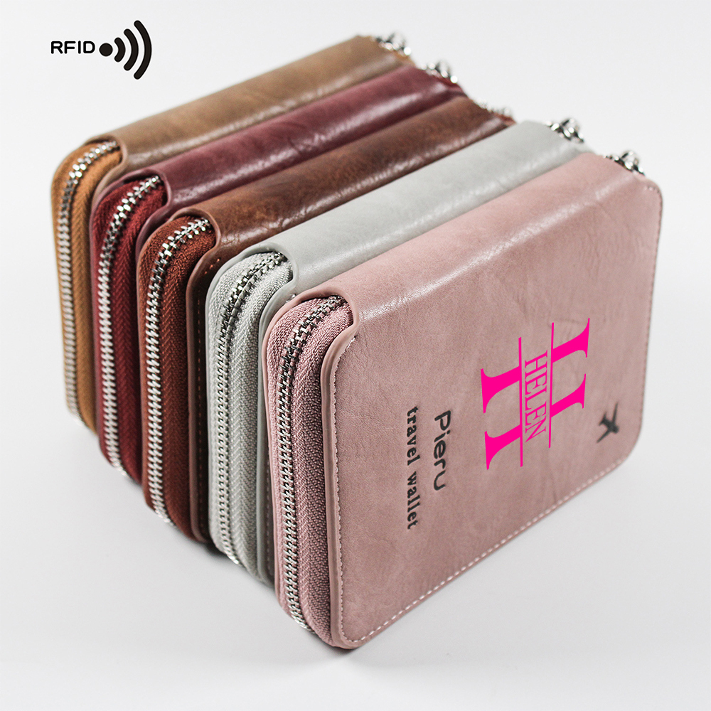 Personalized Monogram Leather Passport Cover with RFID Blocking | JNSCase11