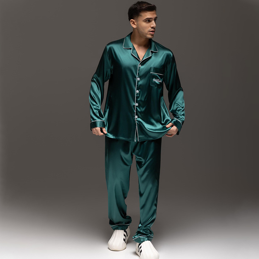 Personalized Mr and Mrs Satin Pajama Set for Unique & Love | JNSCloth53