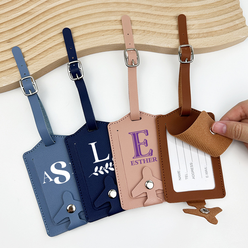 Personalized Monogram Leather Luggage Tag | JNSDec192