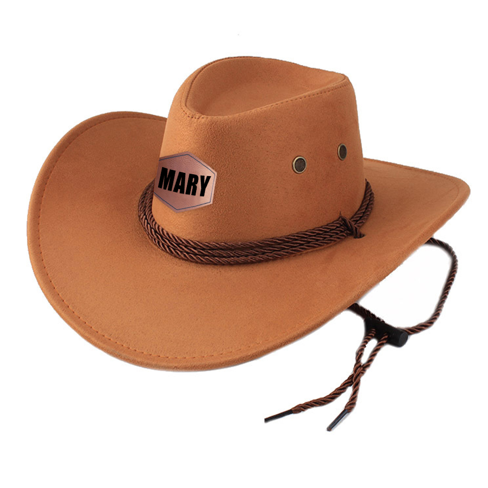 Personalized Leather Patch Cowboy Hat for Unique & Love | JNSHat06