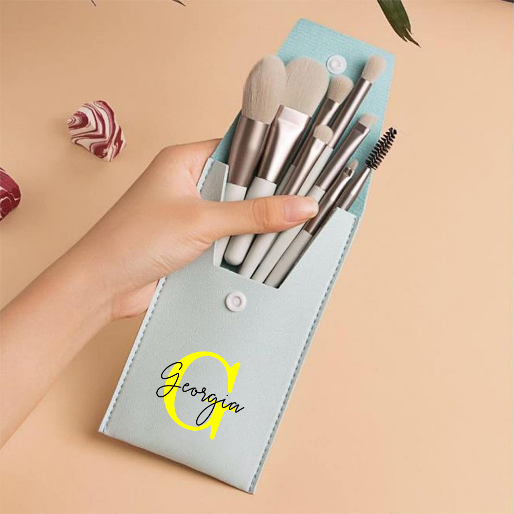 Personalized Monogram Makeup Brushes Set for Unique & Love | JNSBag0302