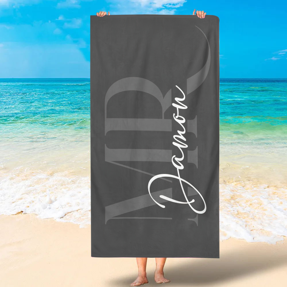 Personalized Couple Beach Towels for Unique & Love | JNSTowel05