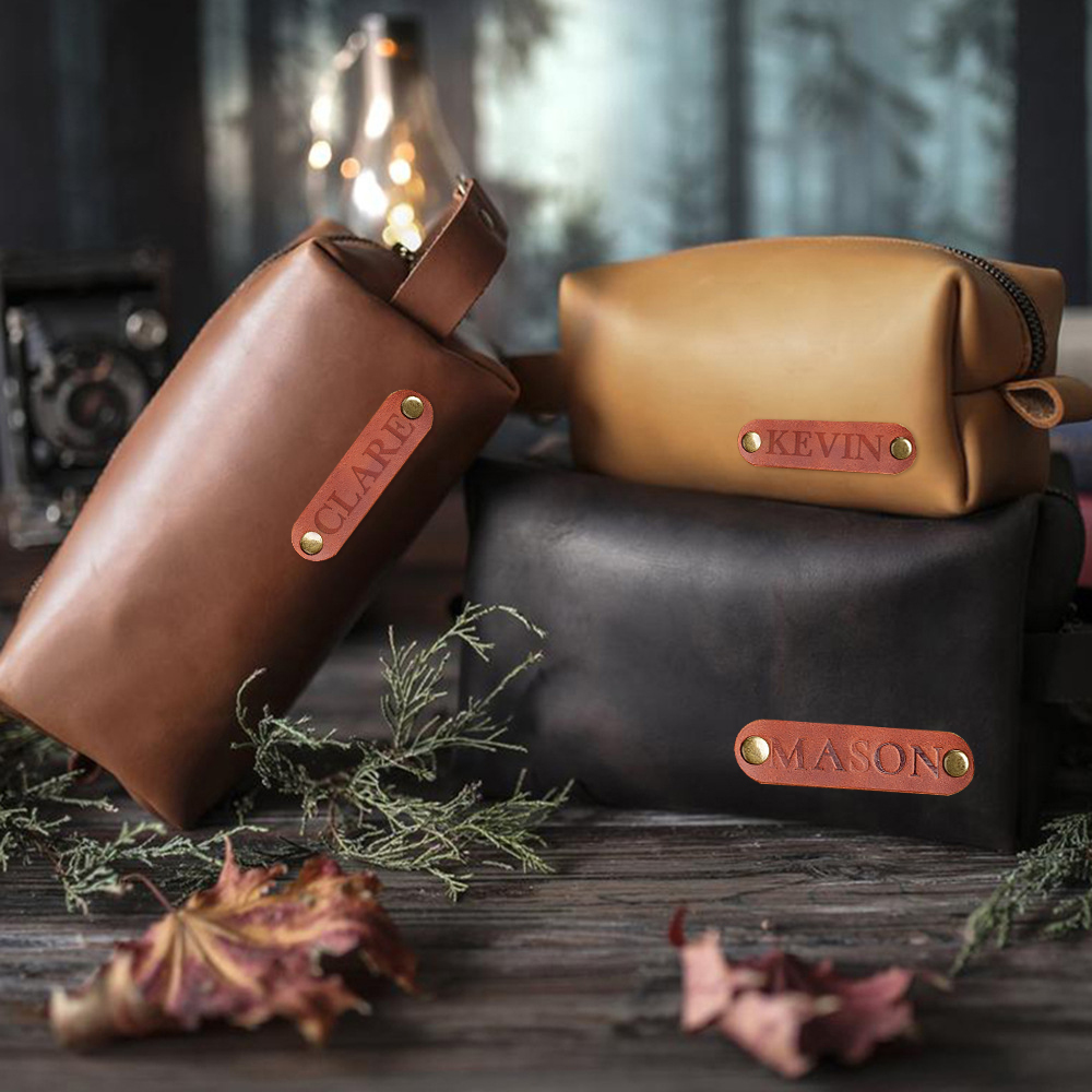 Personalized Men's Toiletry Leather Bag for Unique & Love | JNSBag38
