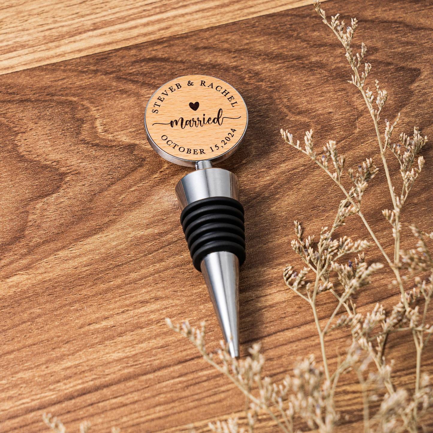 Personalized Monogram Wine Bottle Stopper for Unique & Love | JNSDec173