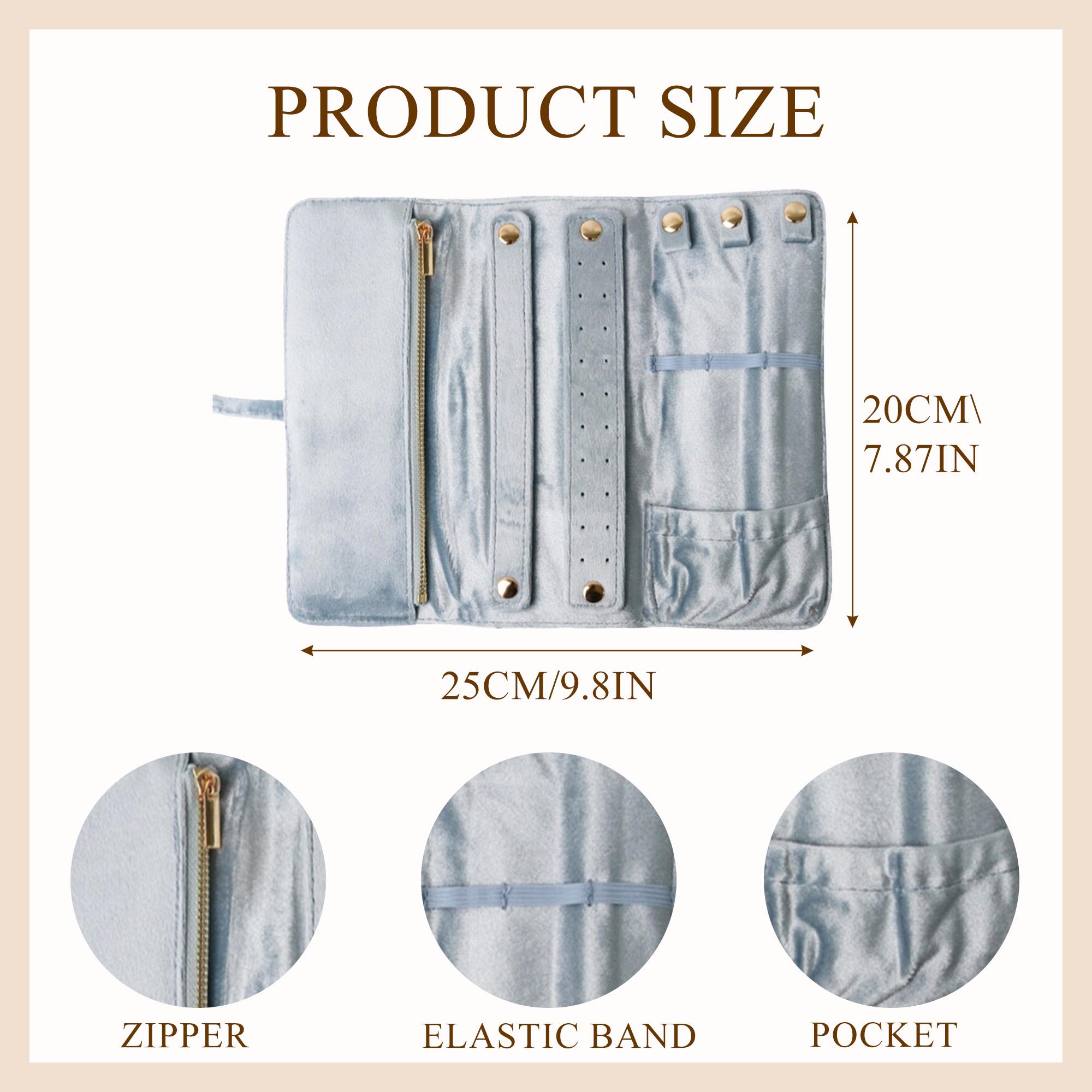 Personalized Monogrammed Velvet Travel Jewelry Rolls | JNSBag77