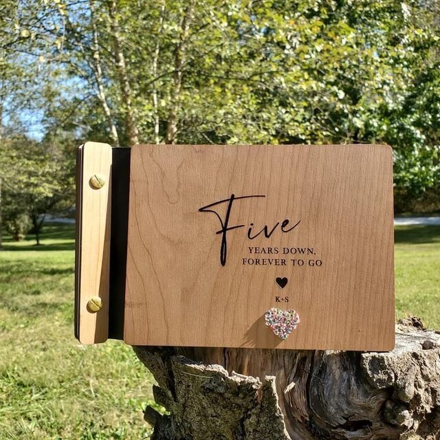 Personalized Wooden Scrapbook for Unique & Love for Unique & Love | JNSDec174