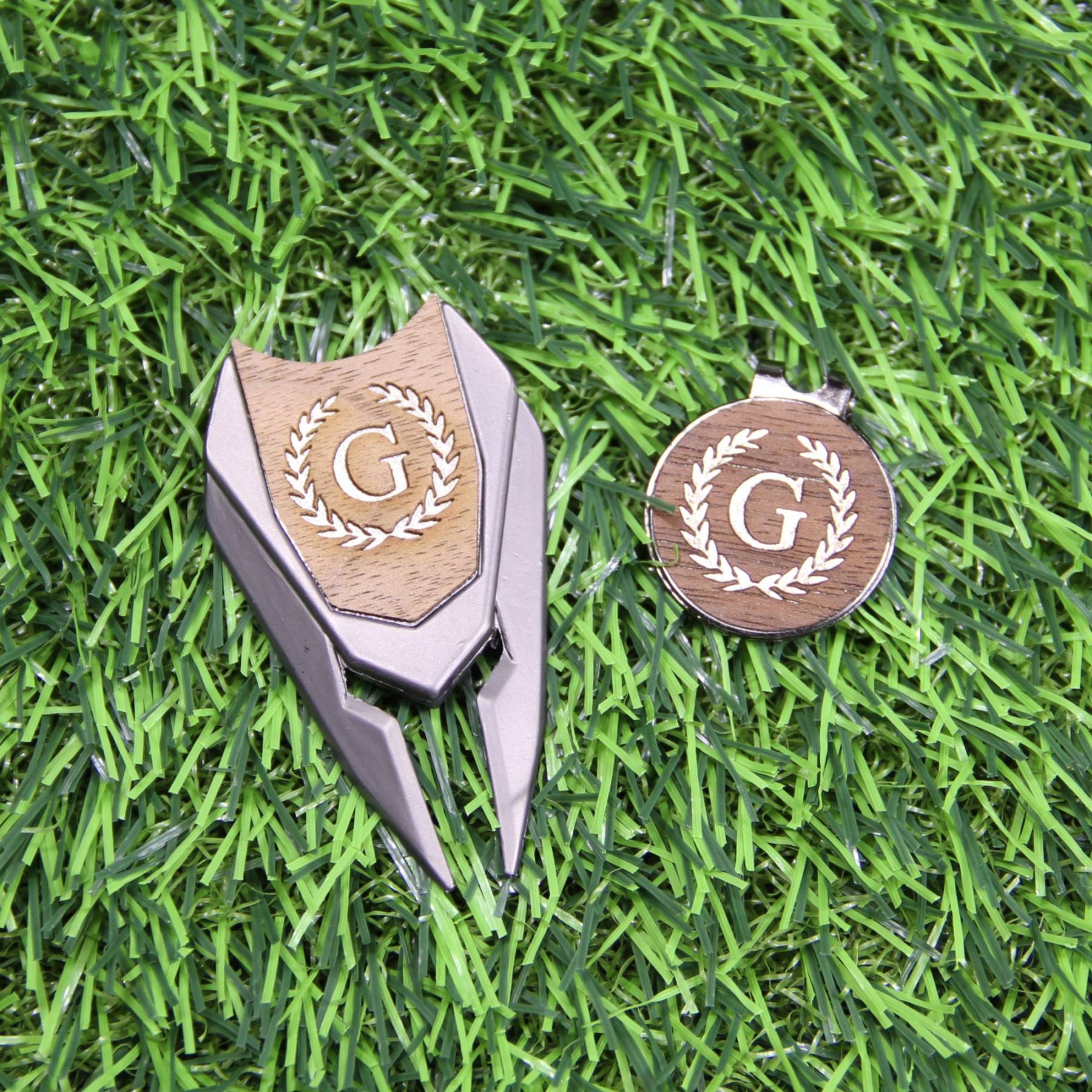 Personalized Monogram Golf Divot Tool and Ball Marker Set | JNSTool06
