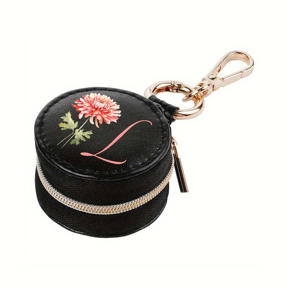 Personalized Birth Flower Leather Travel Portable Jewelry Box for Unique & Love | JNSBag116