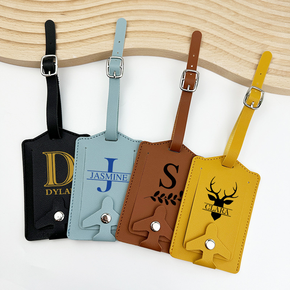 Personalized Monogram Leather Luggage Tag | JNSDec192