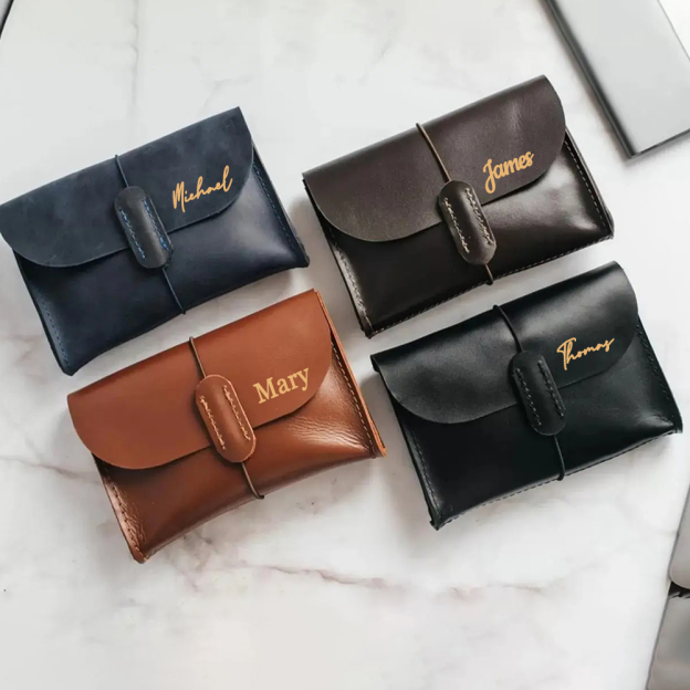 Personalized Leather Engraved Travel Electronic Accessories Organizer | JNSBag78