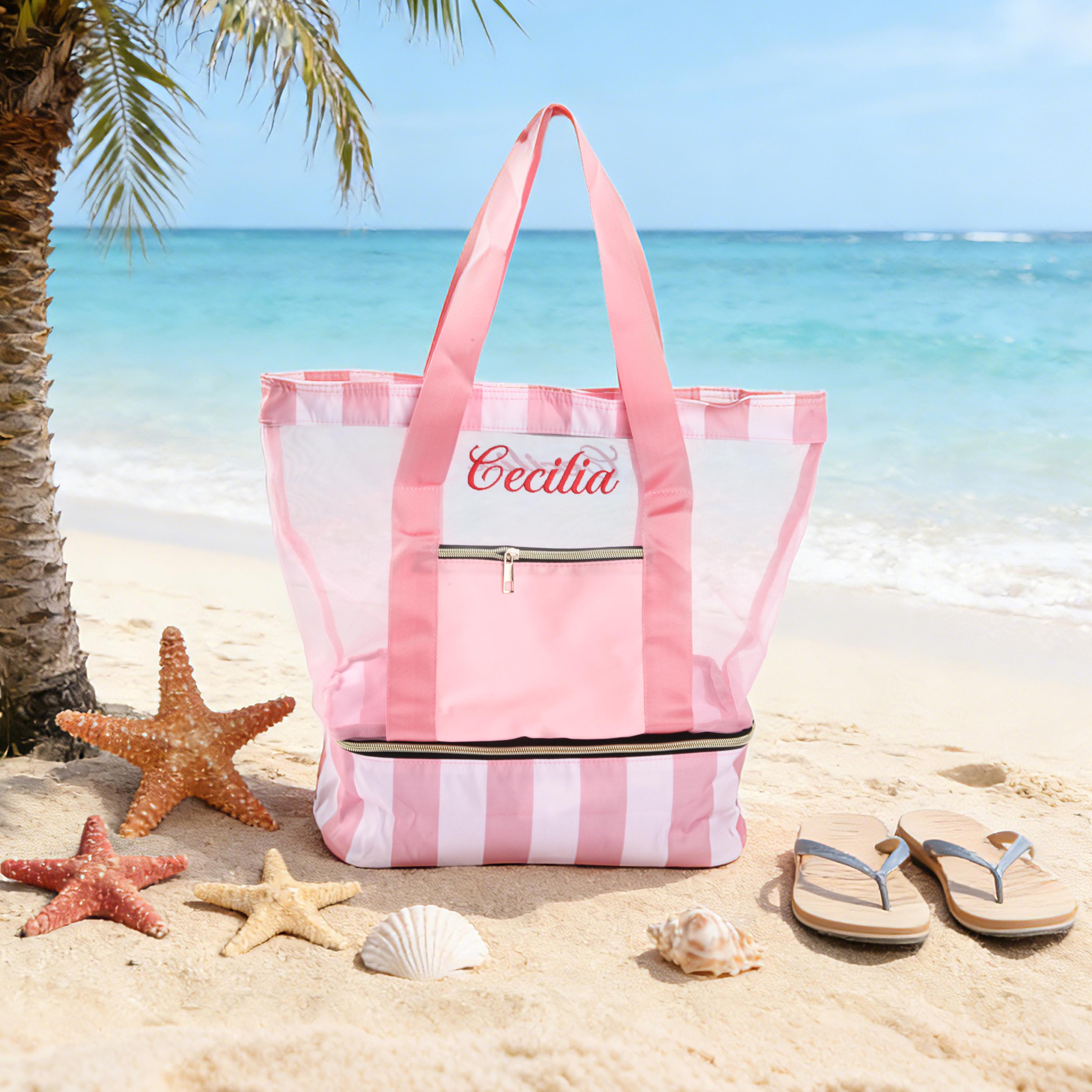 Personalized Embroidered Mesh Tote Bag with Shoes Pocket for Unique & Love | JNSBag143
