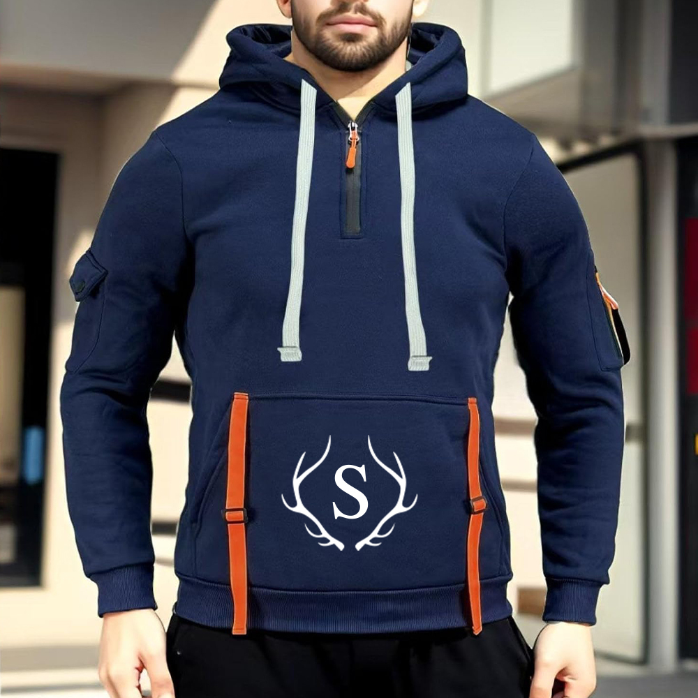 Personalized Monogram Zip Pullover Hoodies for Men | JNSCloth38