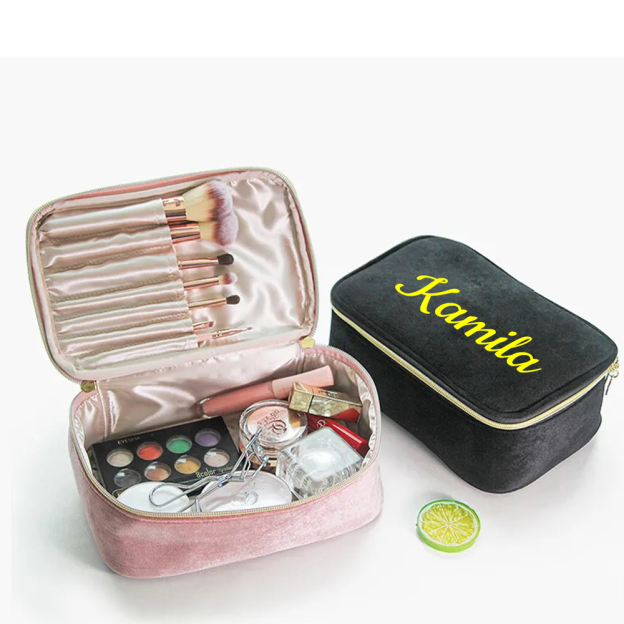 Personalized Name Velvet Makeup Bag | JNSBag68
