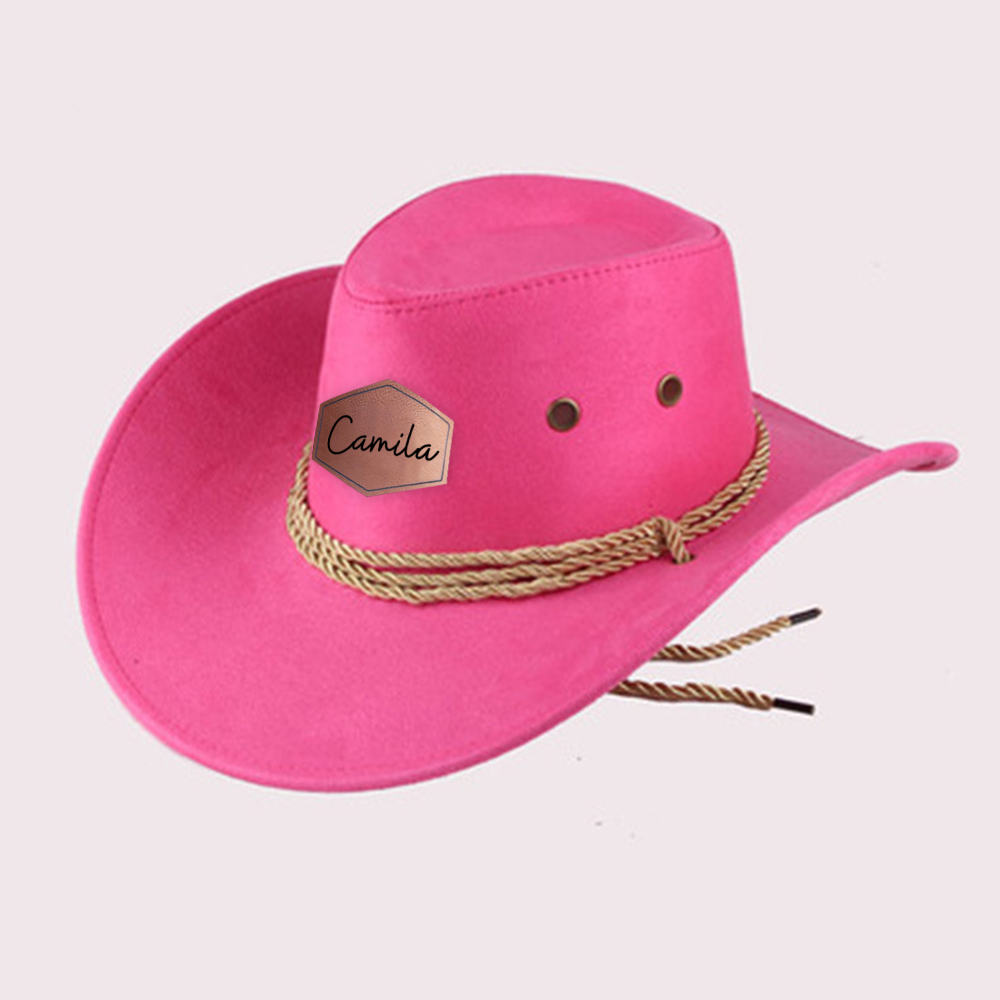 Personalized Leather Patch Cowboy Hat for Unique & Love | JNSHat06