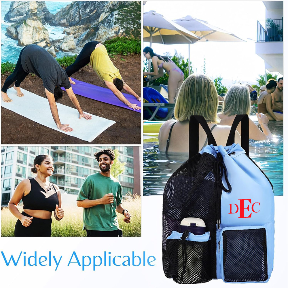 Personalized Monogram Mesh Swim Backpack with Wet Pocket for Unique & Love | JNSBag105