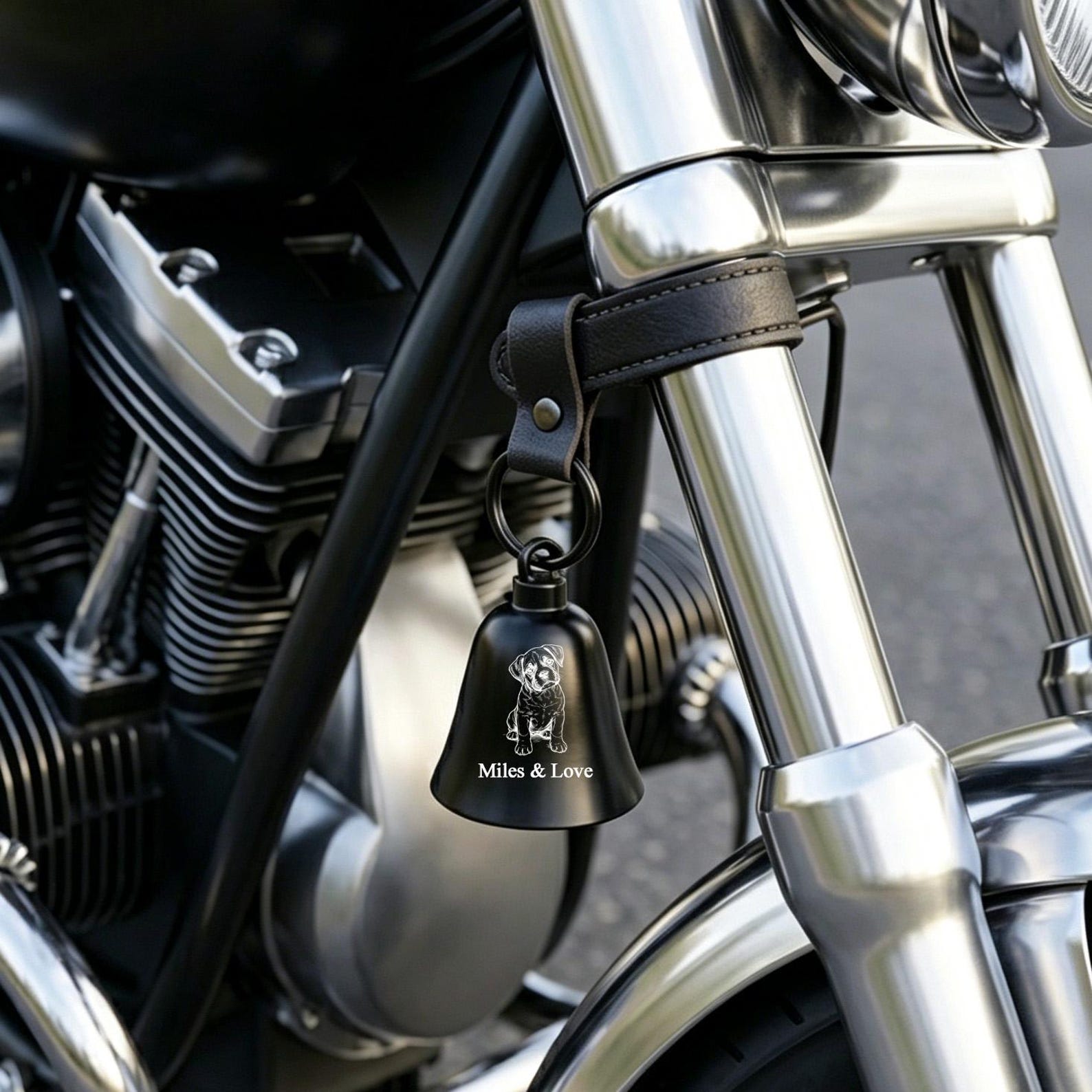 Personalized Photo Engraved Motorcycle Guardian Bell for Unique and Love | JNSDec222