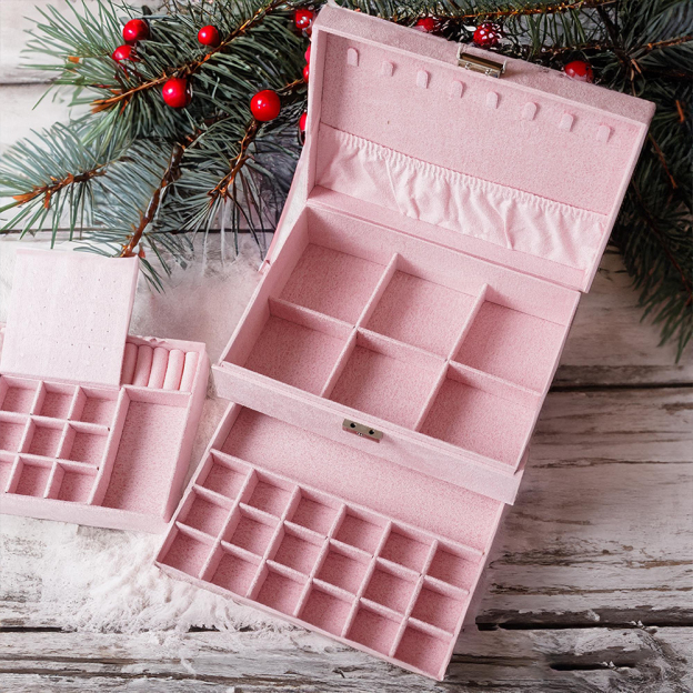 Personalized Name Velvet Jewelry Box with Drawer | JNSCase02