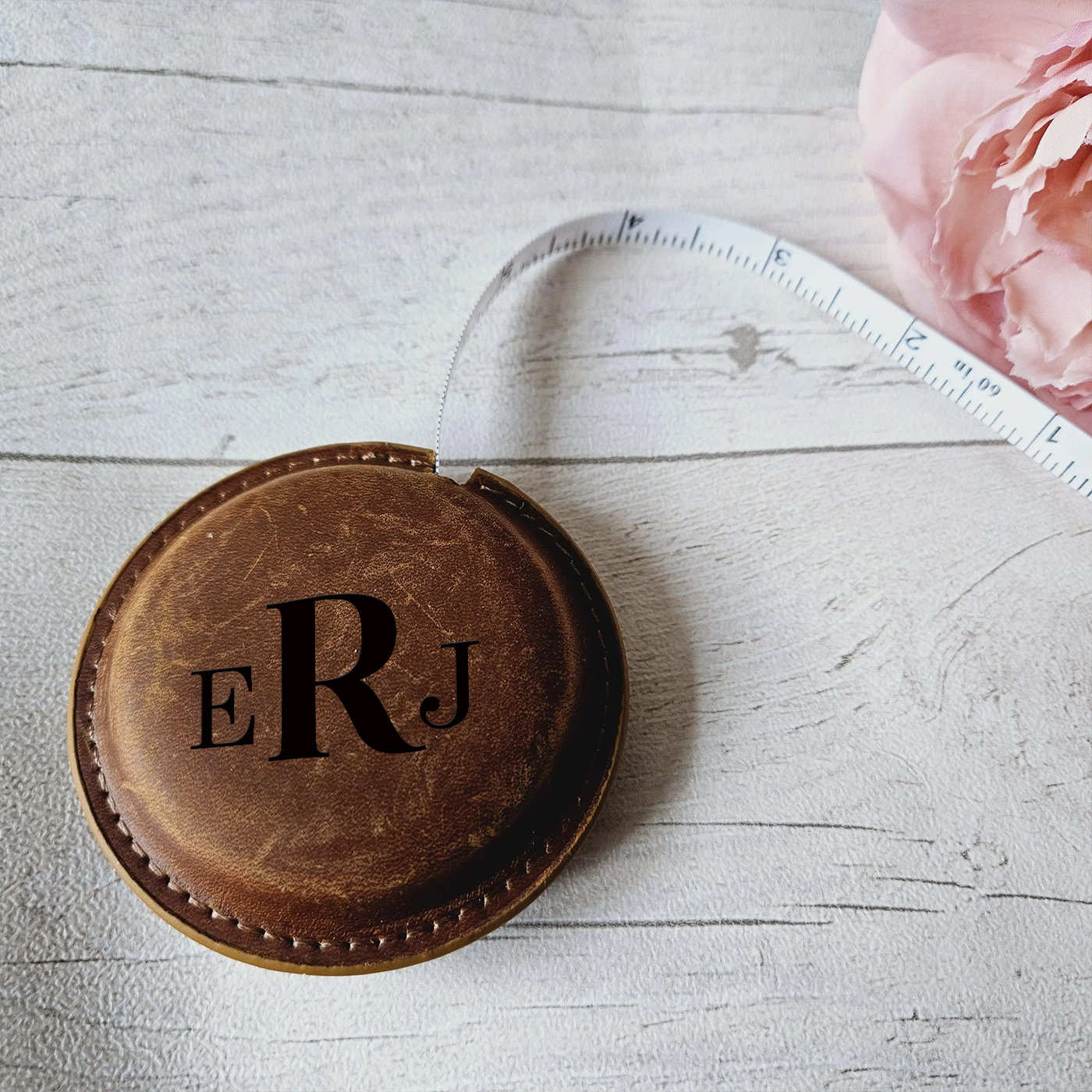 Personalized Monogram Leather Measuring Tape for Unique & Love | JNSTool21