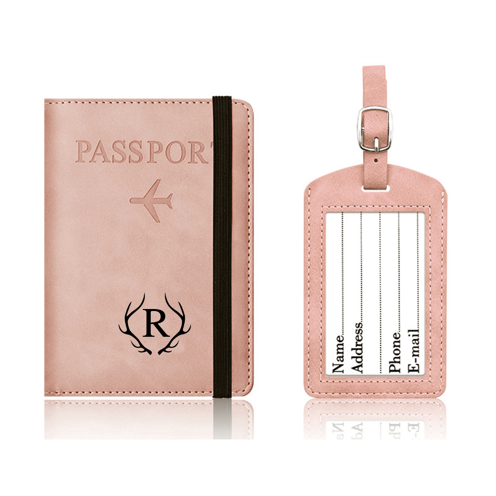 Personalized Monogram Leather Passport Cover with RFID Blocking | JNSCase01