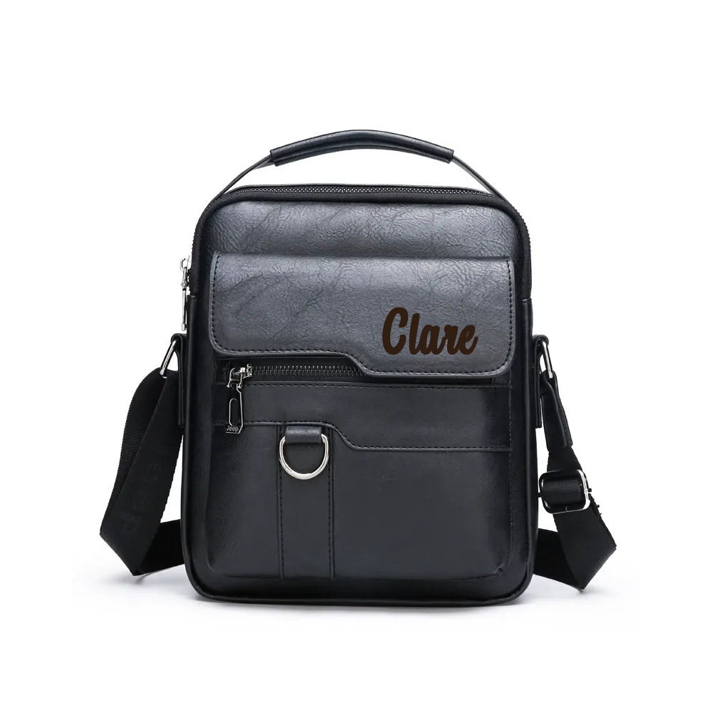 Personalized Engraved Leather Crossbody Messenger Shoulder Bag for Unique & Love | JNSBag109