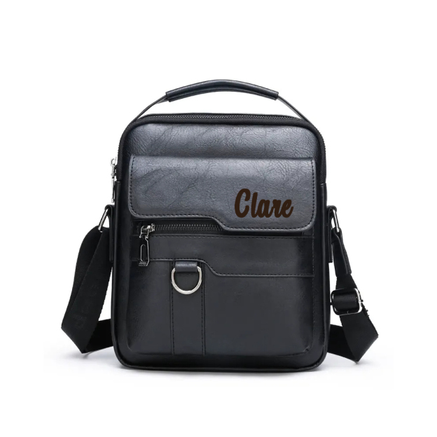 Personalized Engraved Leather Crossbody Messenger Shoulder Bag for Unique & Love | JNSBag109