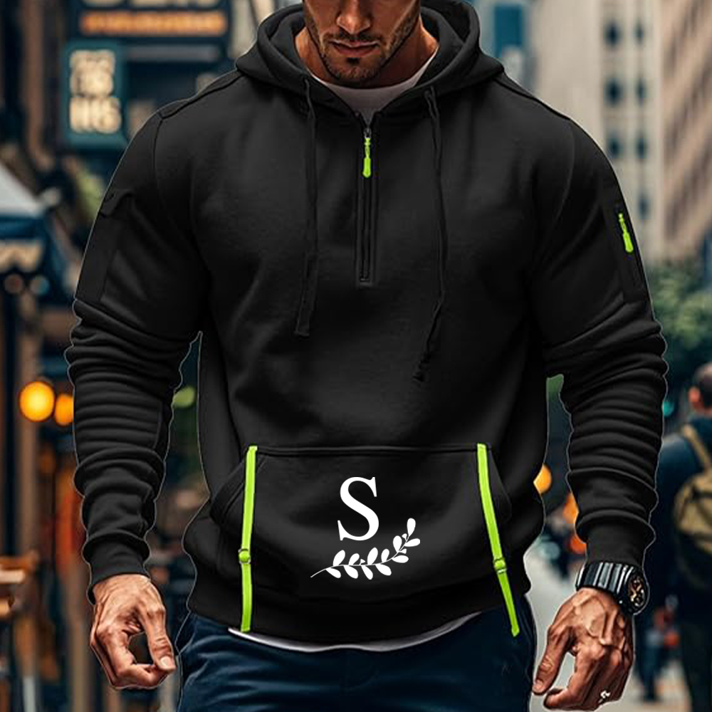 Personalized Monogram Zip Pullover Hoodies for Men | JNSCloth38