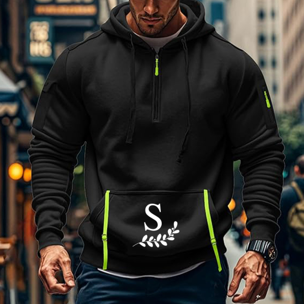 Personalized Monogram Zip Pullover Hoodies for Men | JNSCloth38
