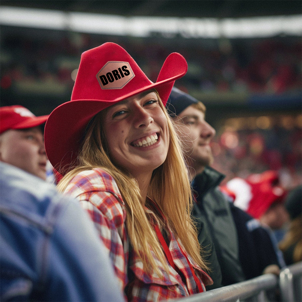 Personalized Leather Patch Cowboy Hat for Unique & Love | JNSHat06