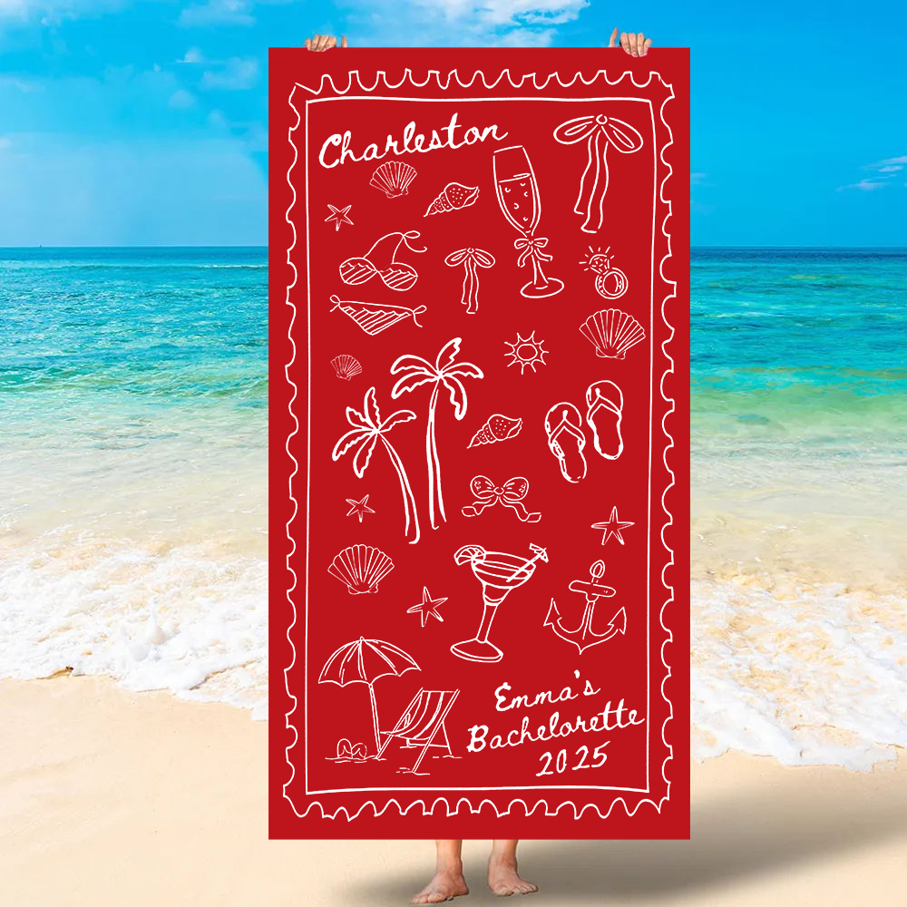 Personalized Bachelorette Beach Towel for Unique & Love | JNSTowel06
