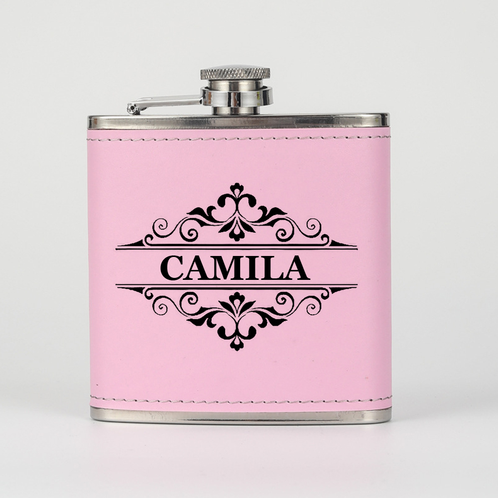 Personalized Monogrammed Leather Flask for Unique & Love | JNSDec99