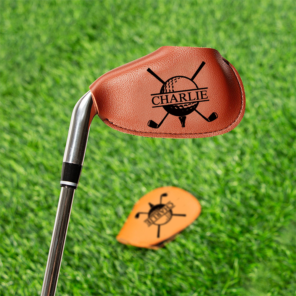 Personalized Monogram Golf Club Leather Cover | JNSBag97