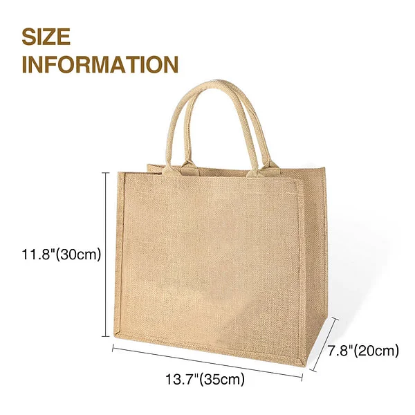 Personalized Birth Flower Beach Jute Tote Bag with Name for Unique & Love | JNSBag26