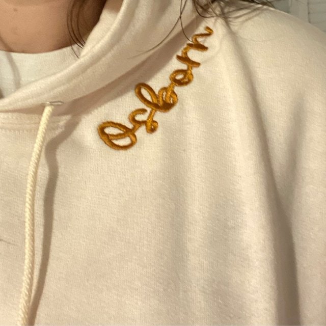 Personalized Mom Grandmother Collar and Sleeve Embroidered Hoodie for Unique & Love | JNSCloth16