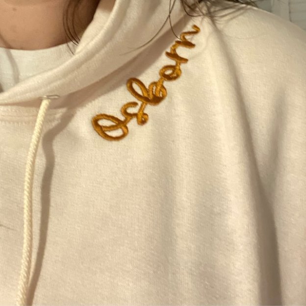 Personalized Mom Grandmother Collar and Sleeve Embroidered Hoodie for Unique & Love | JNSCloth16