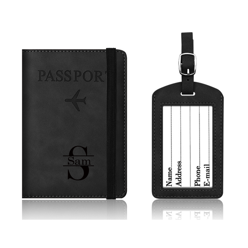 Personalized Monogram Leather Passport Cover with RFID Blocking | JNSCase01