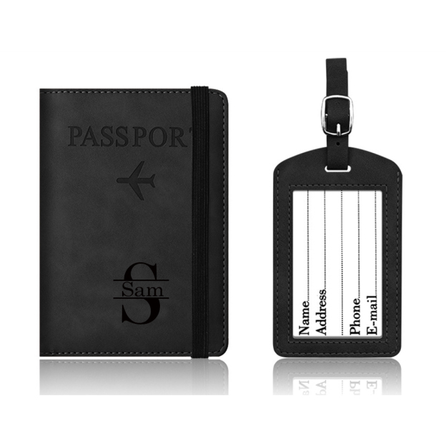 Personalized Monogram Leather Passport Cover with RFID Blocking | JNSCase01