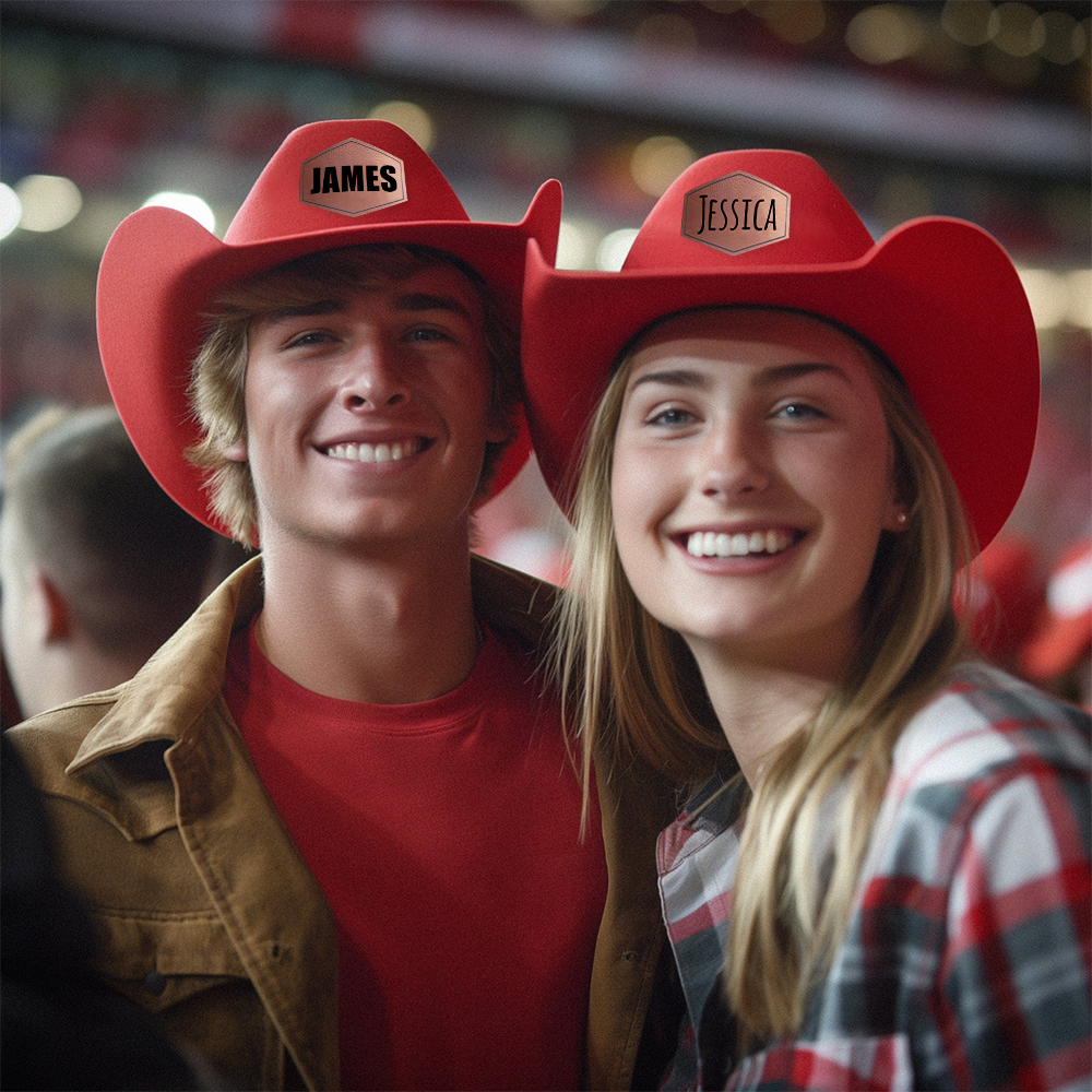 Personalized Leather Patch Cowboy Hat for Unique & Love | JNSHat06