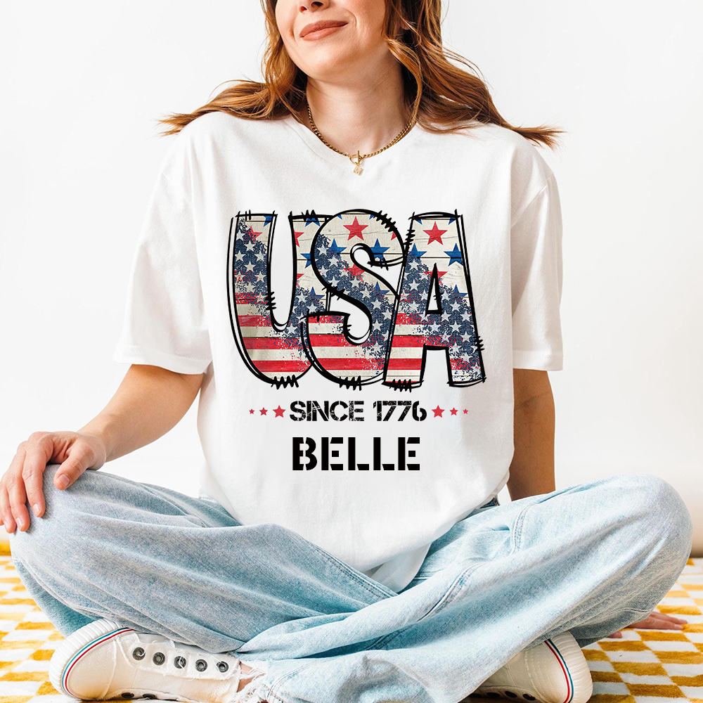 Personalized July 4th Patriotic Shirt for Unique & Love | JNSJuly29