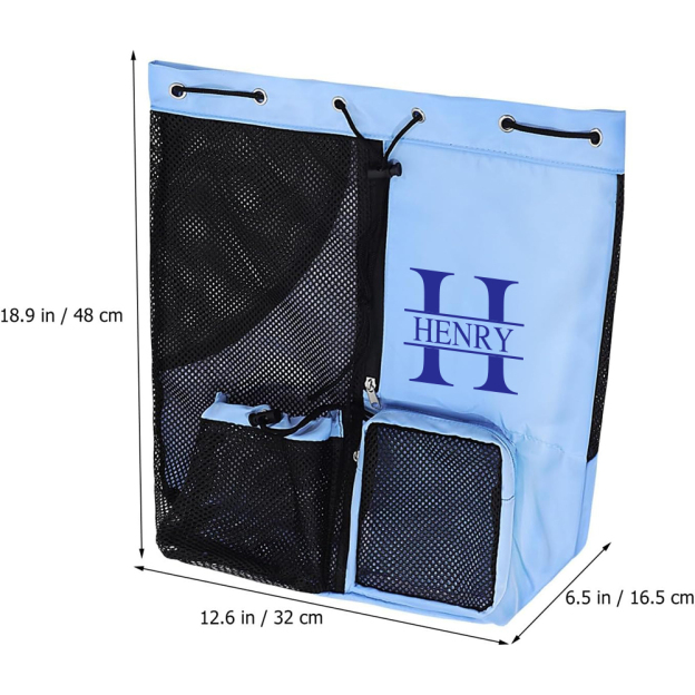 Personalized Monogram Mesh Swim Backpack with Wet Pocket for Unique & Love | JNSBag105